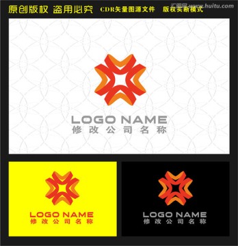 字母X金融logo铜钱