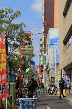 日本东京街景 商务区