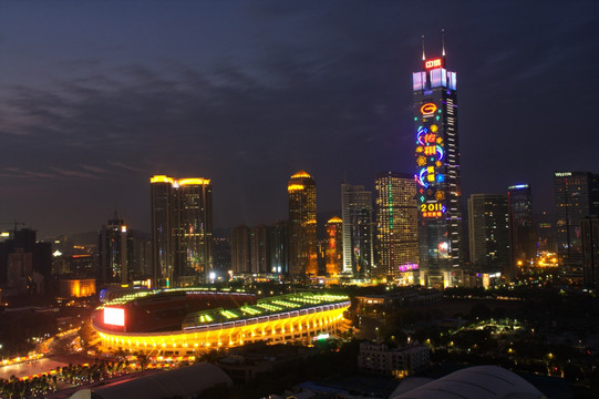 广州城市风光夜景