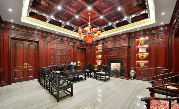新中式整木大厅