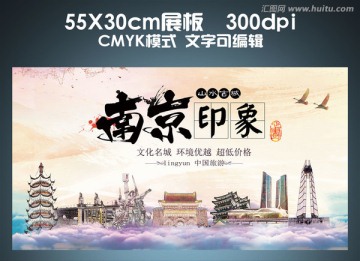 南京旅游展板
