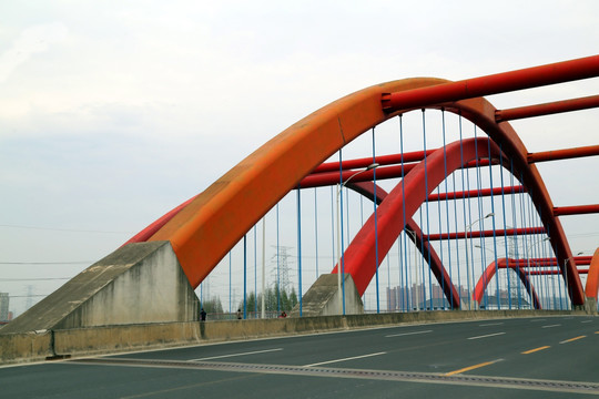 上海红色吊索桥