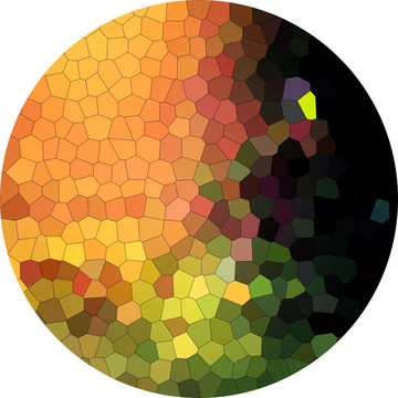 染色玻璃抽象圆形地毯