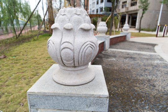 莲花石雕