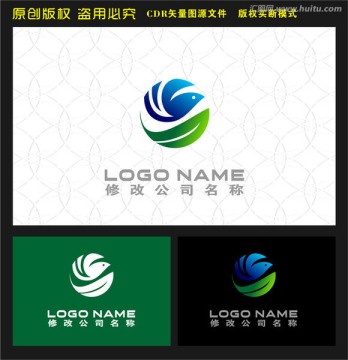 绿叶飞鸟环境环保logo