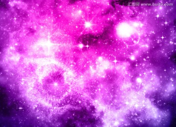 唯美蓝紫色星空 梦幻宇宙背景