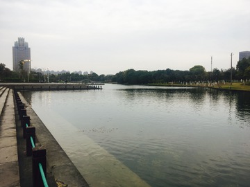 公园湖水 