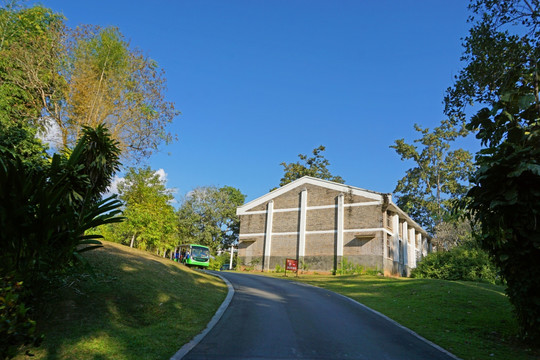 版纳植物园原大礼堂建筑外景