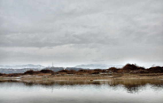 渭河冬景