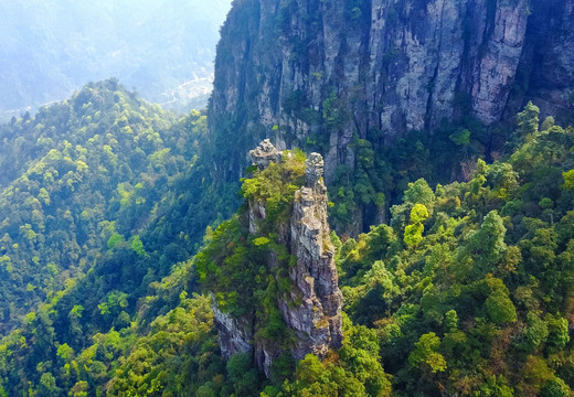 航拍 金秀县莲花山