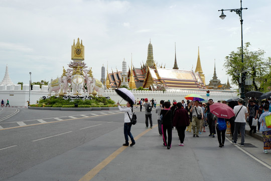 泰国 曼谷 大皇宫 围墙 城市