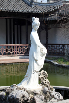 南京 雕塑 莫愁湖公园