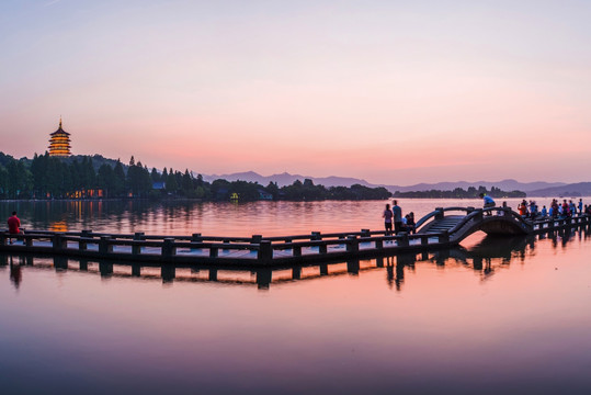 杭州西湖夜景