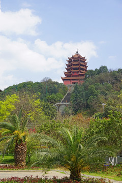 德阳东湖山风景区 德阳钟鼓楼