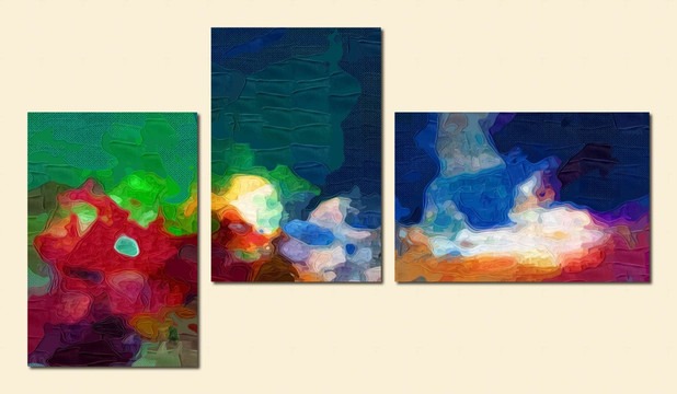 抽象 抽象油画 组合抽象画