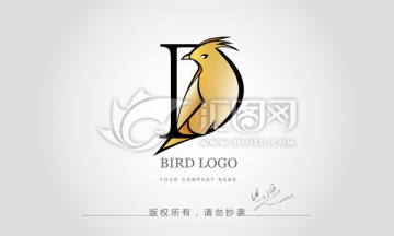 小鸟logo 字母logo