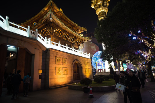 上海静安寺夜景