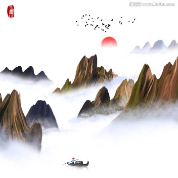 新中式山水画
