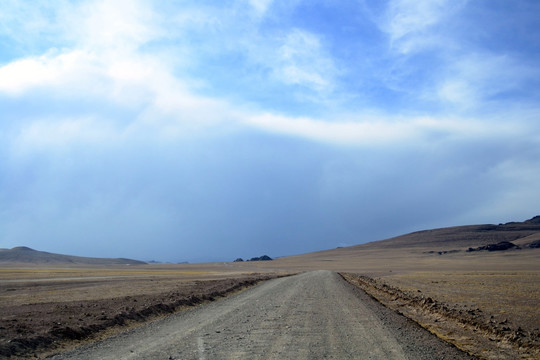 藏北草原上的公路