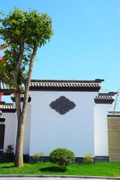 唐语砖雕徽派建筑墙体