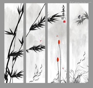 国画竹子