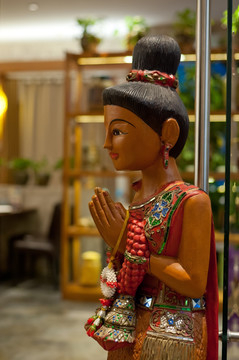 泰国餐厅 雕塑