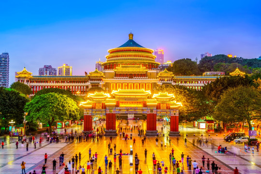 重庆人民大礼堂夜景