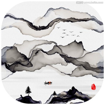新中式意境水墨装饰画