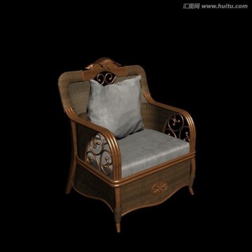 中式沙发3d模型