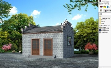 徽派建筑效果图3d模型