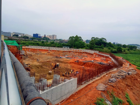 高楼地基建设 地基施工现场