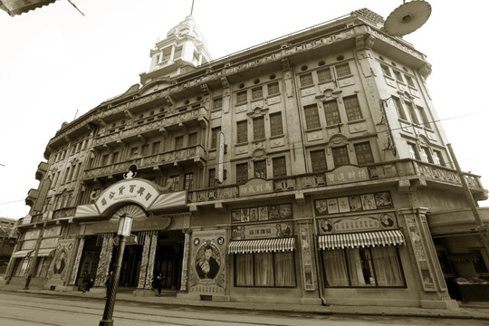 老上海 黑白照片