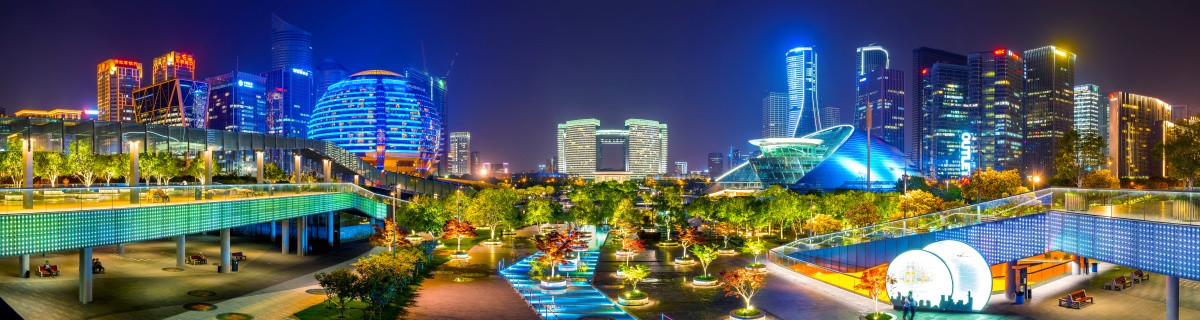 杭州钱江新城夜景 大画幅