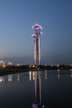 北京 观光塔 钉子塔 夜景