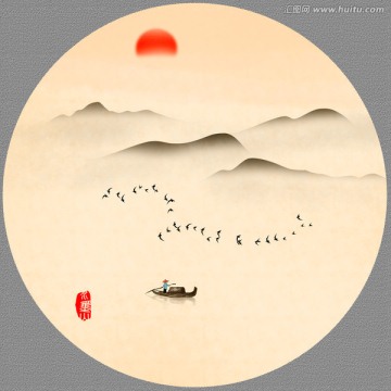 中式水墨画
