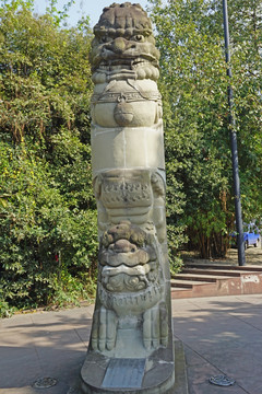 神兽瑞兽石刻 石狮雕塑石柱
