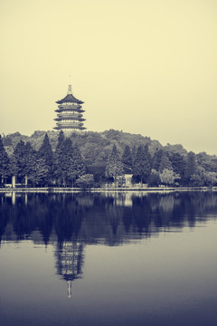 杭州西湖老照片效果