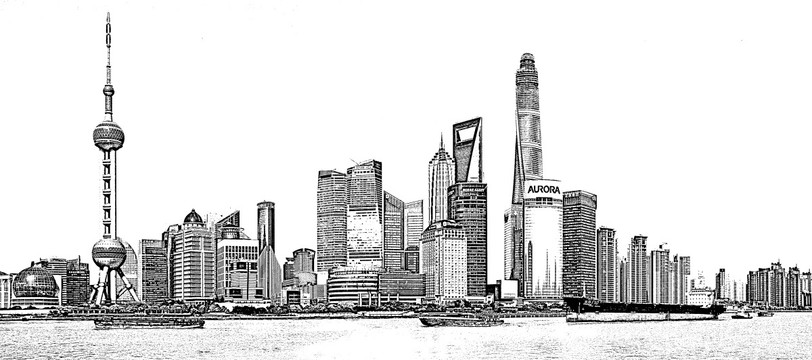 上海城市建筑背景