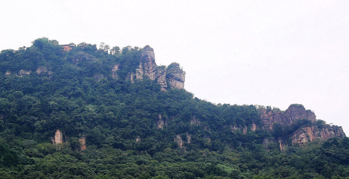 重庆 古剑山 岩石 森林