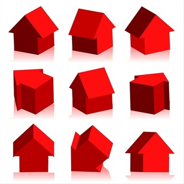 红色房屋图标