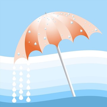 滴水的雨伞