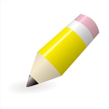 粉红色橡皮和阴影的黄铅铅笔