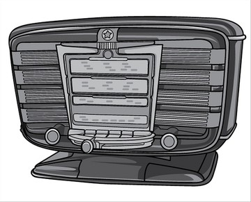老收音机的矢量图