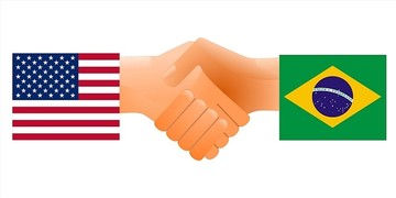 美国和巴西的友谊标志
