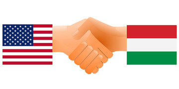 美国和匈牙利的友谊标志