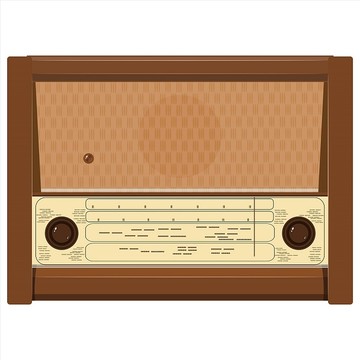 旧收音机的矢量图