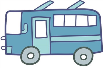 公共汽车矢量插画