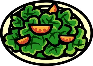 蔬菜沙拉矢量插画