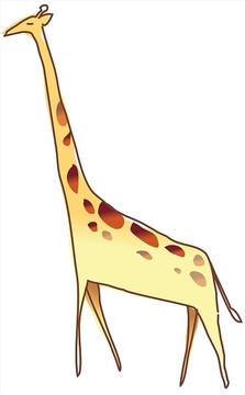 长颈鹿矢量插画