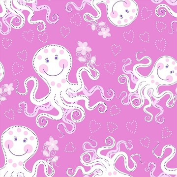 海洋章鱼图案壁纸